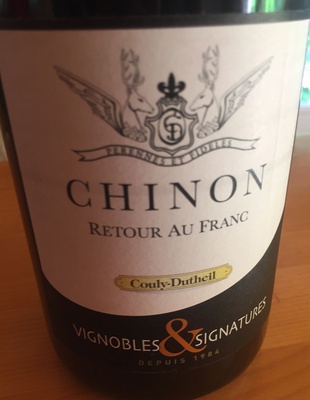 Chinon retour au franc front packaging