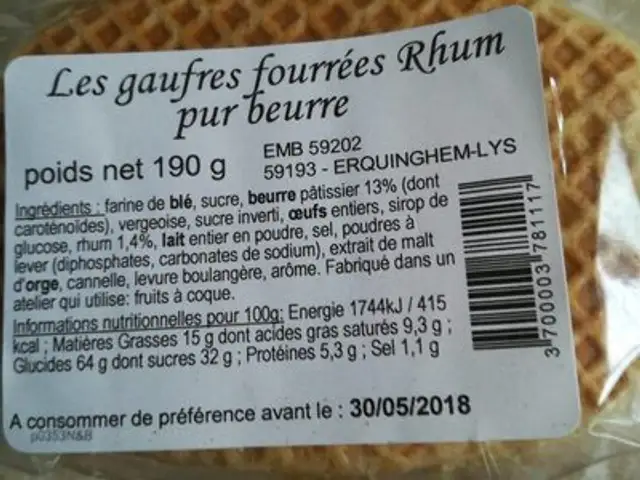 Gaufres fourrées rhum