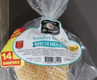 Gaufres fourré rhum des îles
