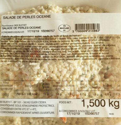 Salade de perles oceane