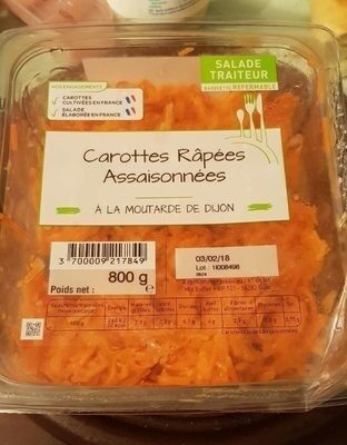 Carottes râpées assaisonnée