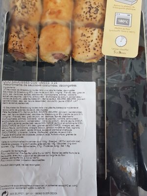 Duo de 24 Saucisses Costumées ingredients label