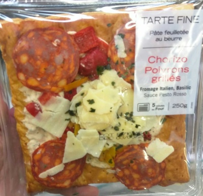 Tarte Fine Chorizo Poivrons grillés