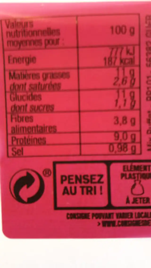 Trio de lentilles & saumon fumé oeuf poché & courgettes nutrition facts table
