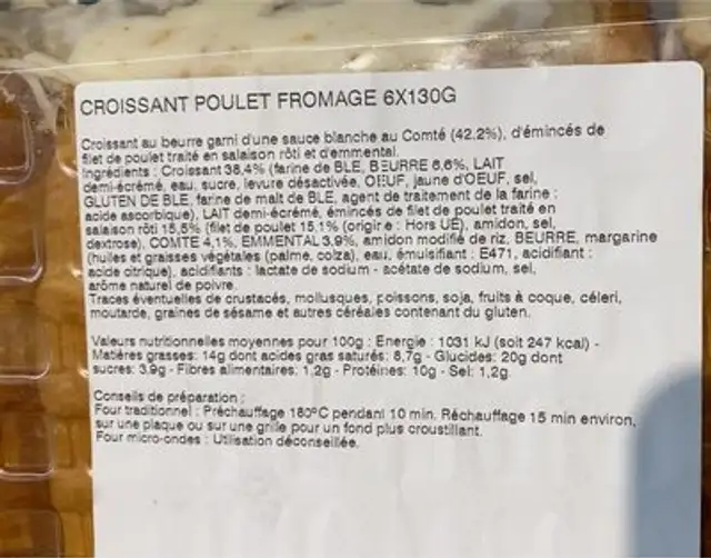 Croissants poulet