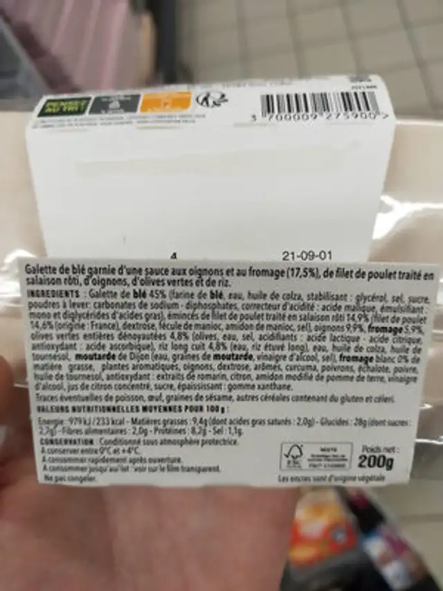 Wrap Chaud poulet façon yassa