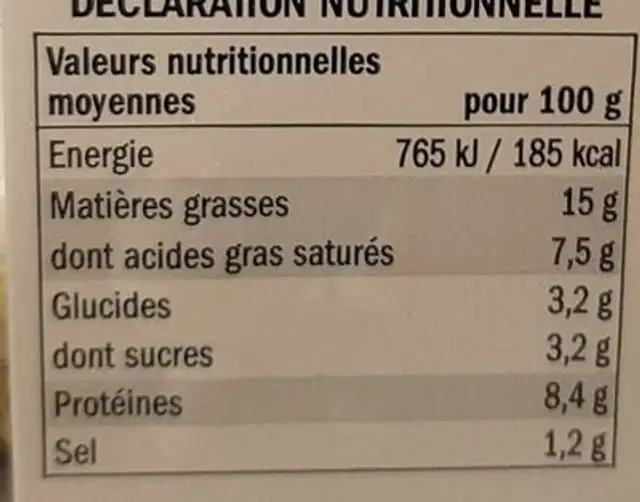 Noix de st-Jacques mangue et passion nutrition facts table