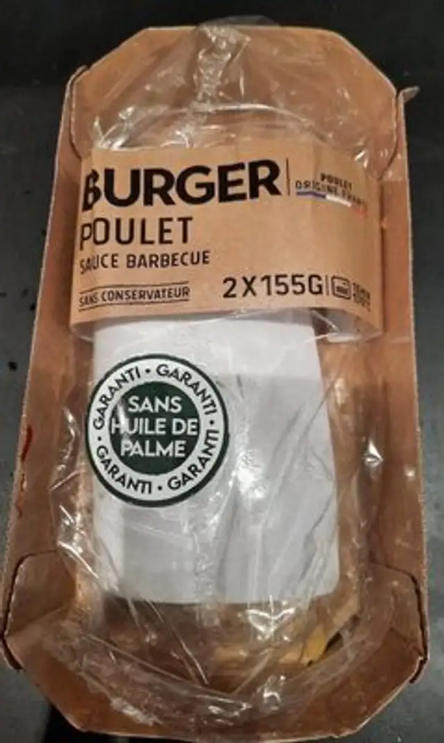 Burger poulet sauce barbecue