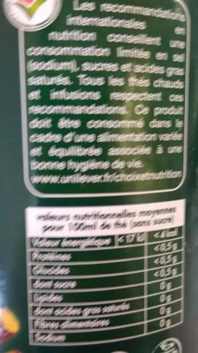 Pain mie ingredients label