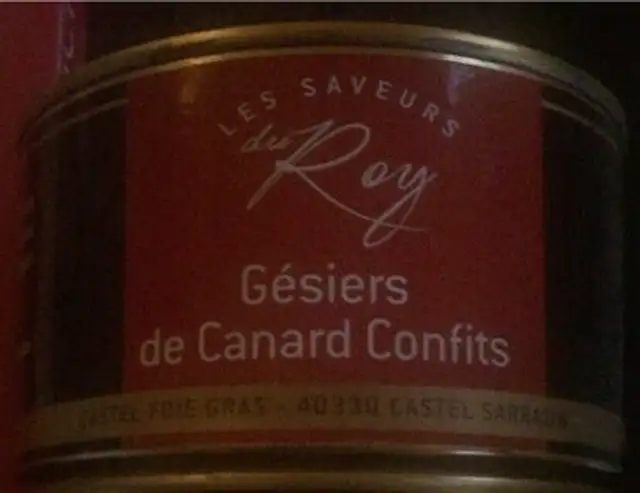 Gesiers de canard confits