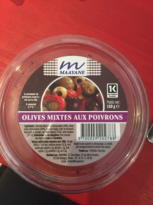 Olives mixtes aux poivrons