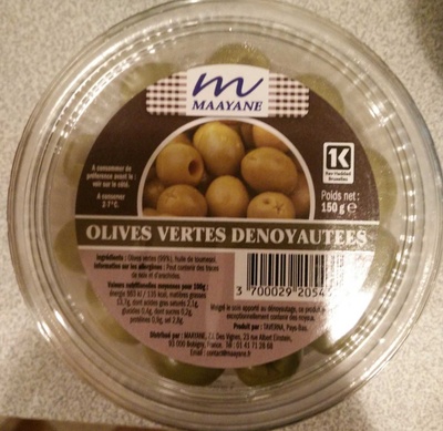 Olives vertes dénoyautées