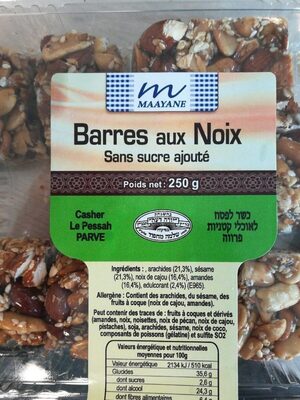 Barres aux noix