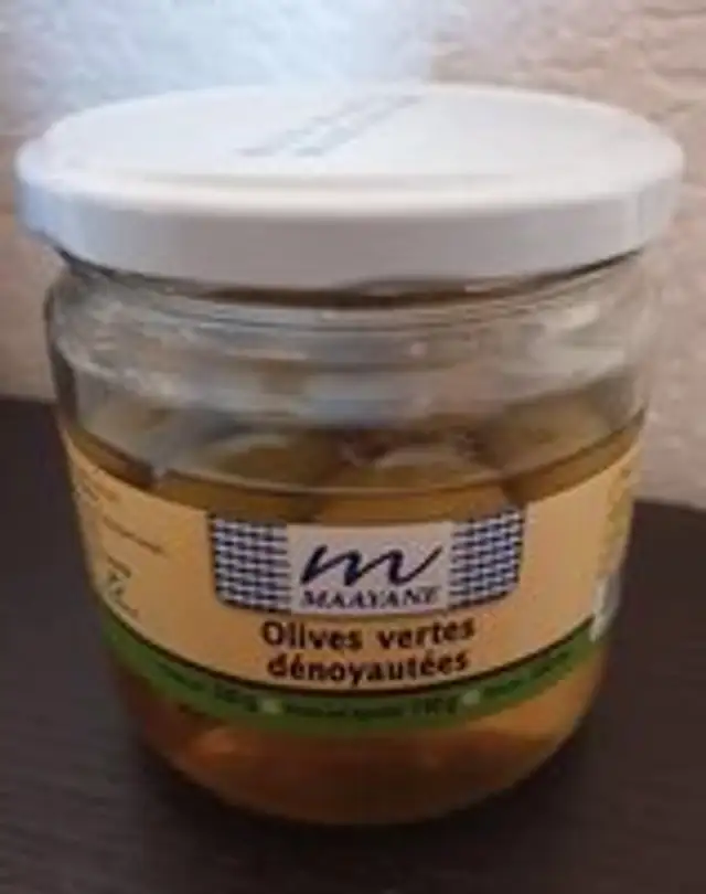Olives vertes dénoyautées