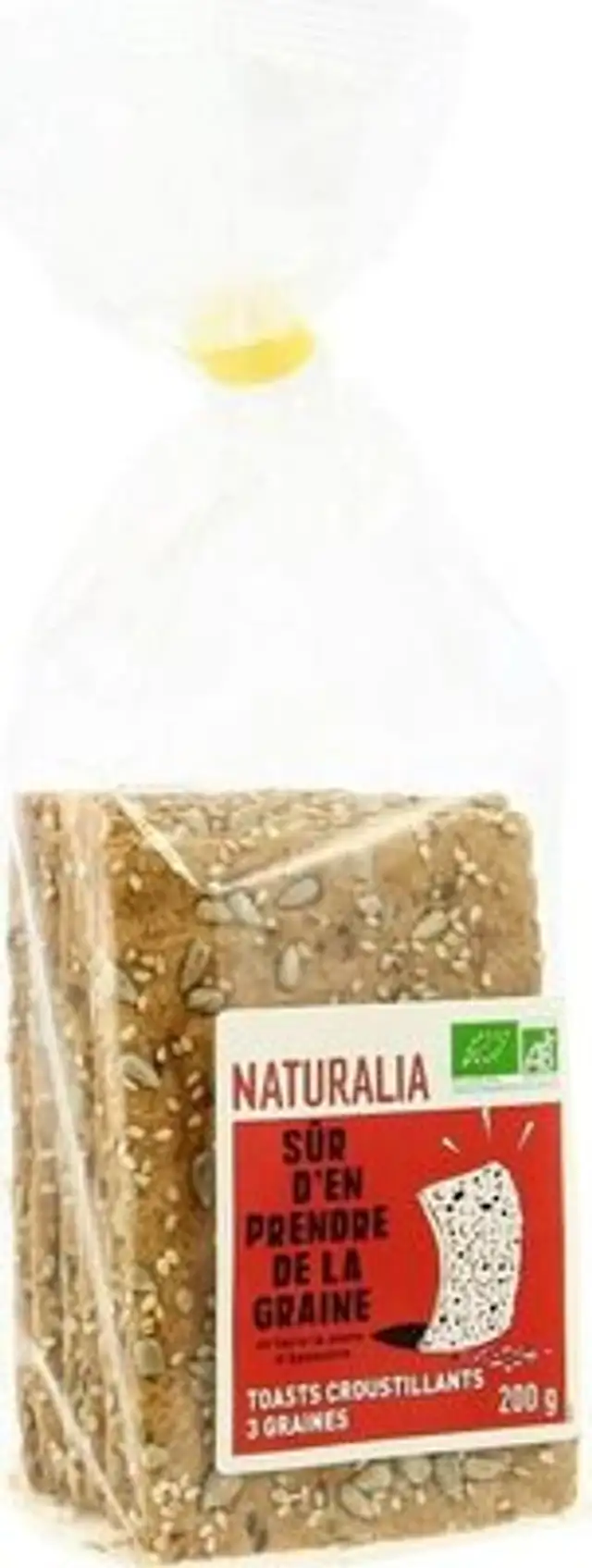 Toasts croustillants aux 3 graines front packaging
