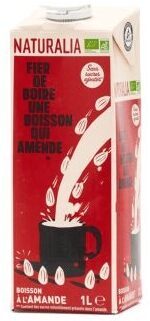 Boisson à l'amande front packaging