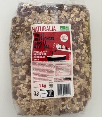 Muesli aux pepites de chocolat noir