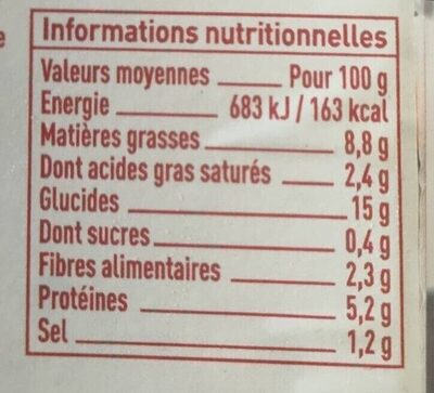 Pâtes perle légumes feta olives nutrition facts table
