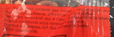 Pistaches crues (non salées) ingredients label