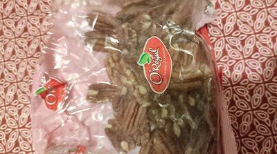 Noix de pécan décortiquées crues front packaging