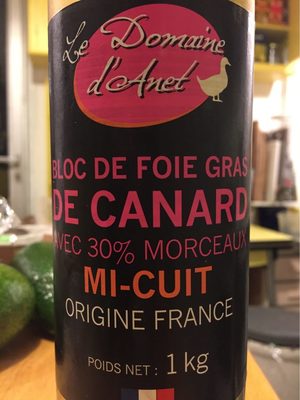 Bloc de fois gras de canard