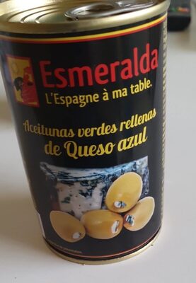 Olives  vertes à la pate  de fromage Bleu