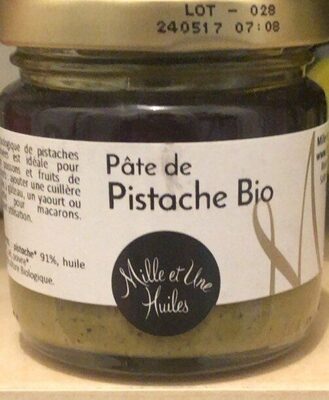 Pâte de Pistache Bio front packaging