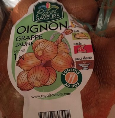 Oignon jaune grappe front packaging