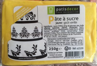 Pâte à sucre front packaging