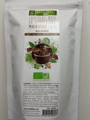 Chocolat noir de couverture