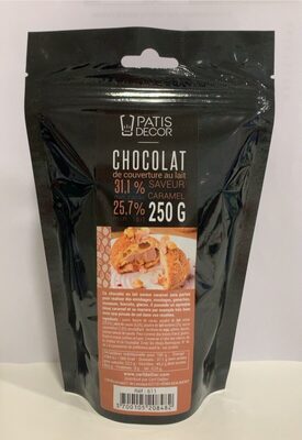 Chocolat de couverture au lait saveur caramel