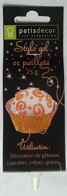 Stylo gel or pailleté