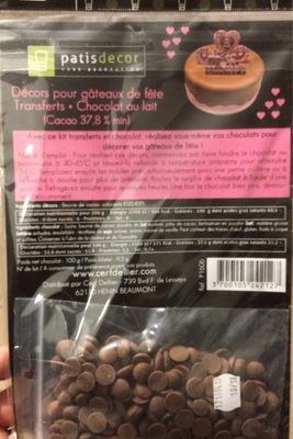 Décors pour Gâteaux de Fête + Chocolat au Lait