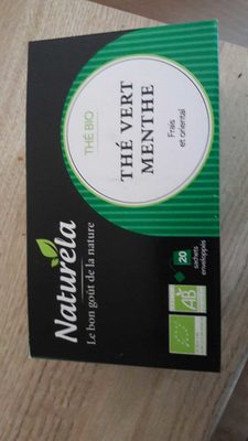 Thé vert bio menthe front packaging