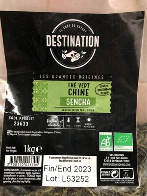 Thé vert de Chine SENCHA bio front packaging