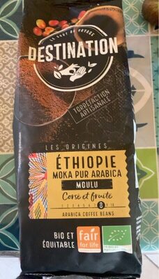 Origine Éthiopie Moka pur Arabica moulu corsé et fruité