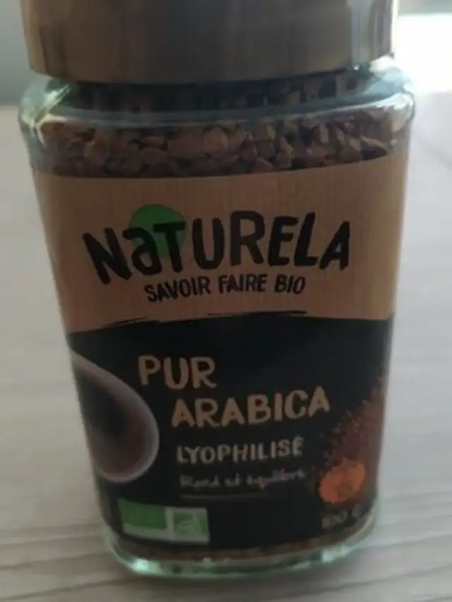 Café instantané bio 100% arabica nutrition facts table