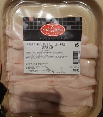 Chiffonade de filet de poulet Supérieur front packaging
