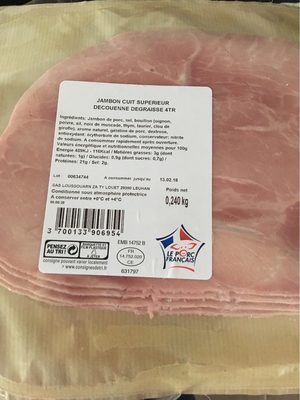 Jambon cuit superieur