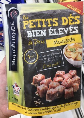 Les Petits Dés Bien Elevés de Porc Moutarde