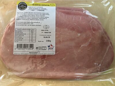 Jambon cuit superieur sans couenne au torchon