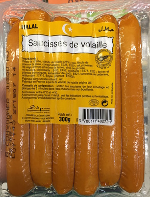 Saucisses de volaille Halal