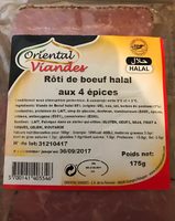 Rôti de boeuf halal aux 4 epices