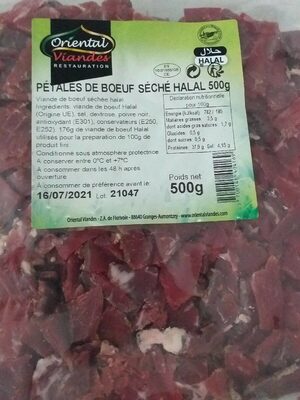 Pétales de boeuf séché Halal
