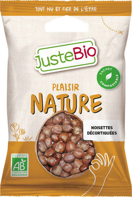 Noisettes décortiquées BIO front packaging