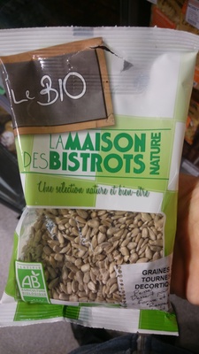 Graines de Tournesol Décortiquées Bio front packaging