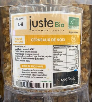 Cerneaux de noux bio