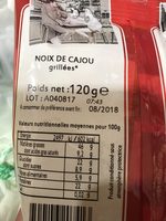 La Maison des Bistrots noix de cajou grillées sans sel