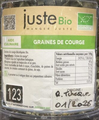 Graines de courge en vrac, origine Pologne