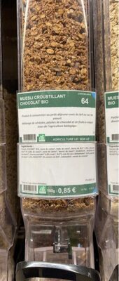 Muesli croustillant chocolat bio